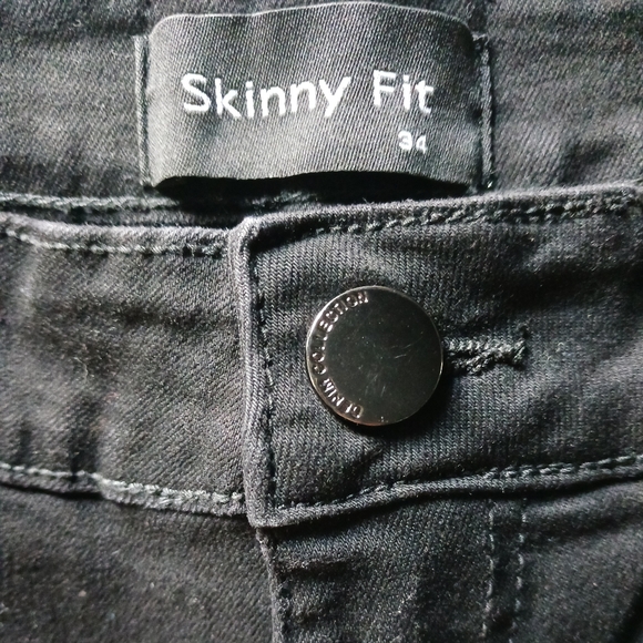 Denim Collection Skinny Fit Jeans Black Stretch Womens Size 34 tag / 32 actual - Picture 7 of 7